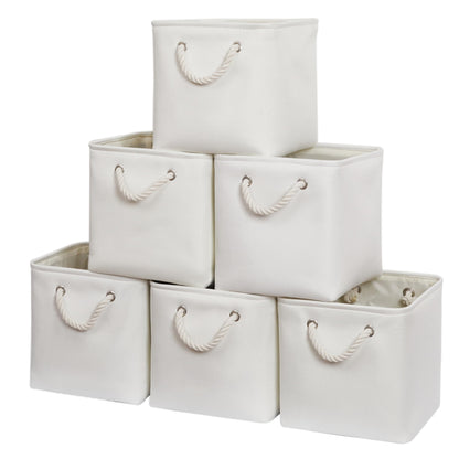 ICEMOR 28x28x28cm Cube Storage Boxes,6-piece set of large Kallax Boxen with handles,Foldable Storage Cube