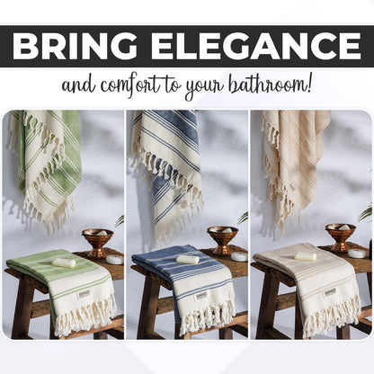 DEMMEX Organic Turkish Cotton Beach Bath Hammam Towel – Quick-Dry, Lightweight, Sand-Free Beach Towel & Blanket