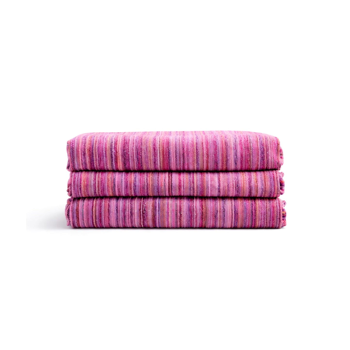 WEFLORIA Turkish Cotton Peshtemal Towel, Lightweight Quick Dry Beach Towel, Soft Travel Hammam Towel for Bath, Spa, Pool and Gym, Purple Striped