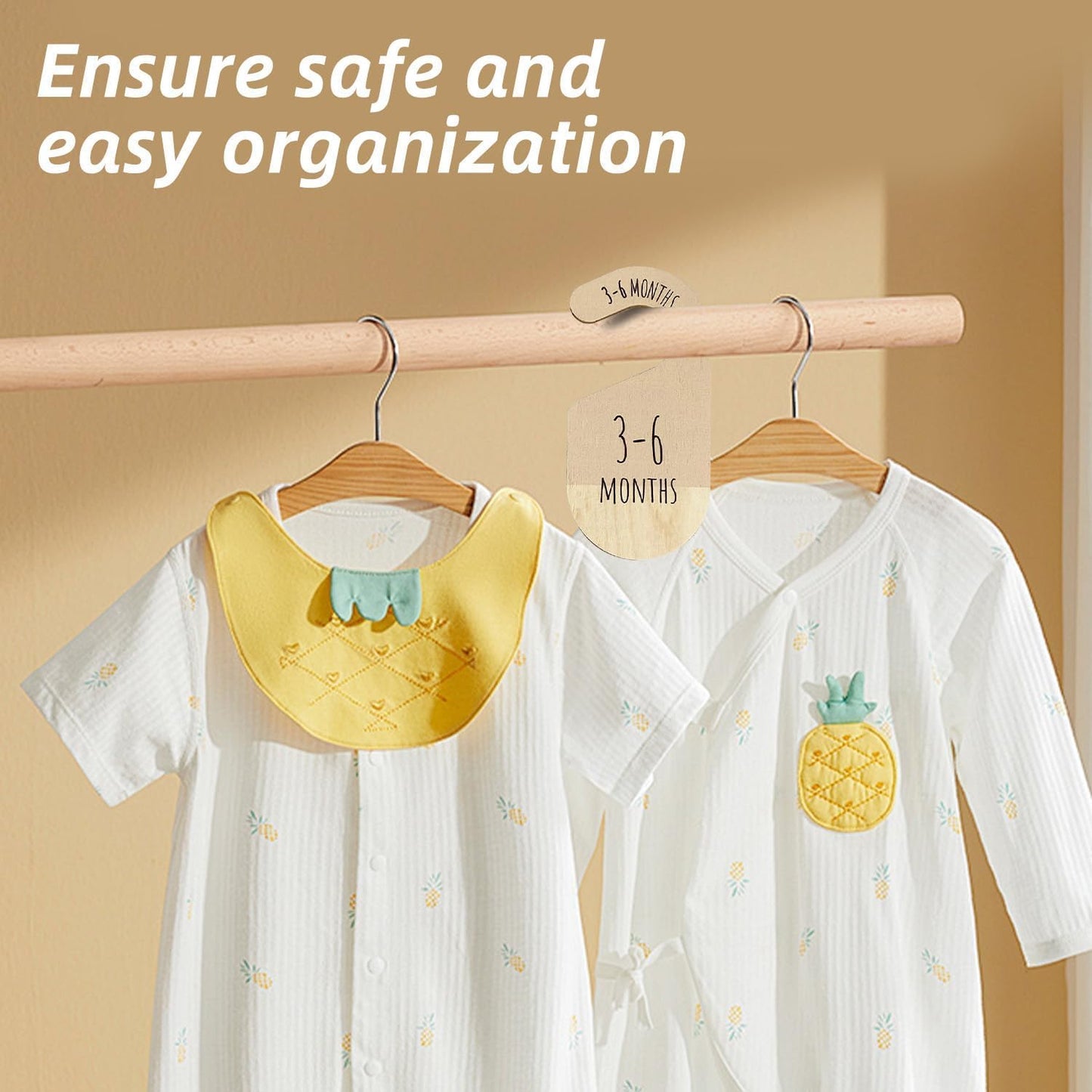 Baby Wardrobe Dividers – 8Pcs Baby Clothes Dividers,Wardrobe Age Dividers Baby, Wood Safe Wardrobe Separators