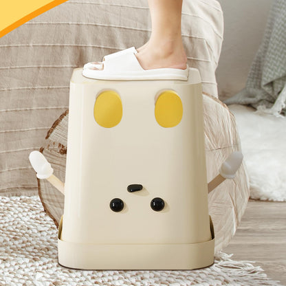 LOVIVER Creative Trash Can Cute Garbage Bin Stylish Trash Can Multifunctional Waste Bin Lightweight Dustbin Open Top Waste Basket for under Desk