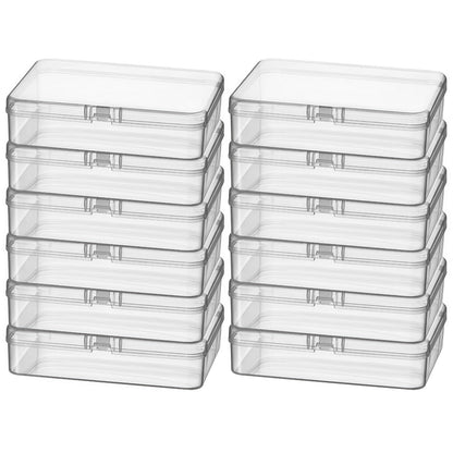 Thintinick Rectangular Clear Plastic Storage Containers, 12 Pack