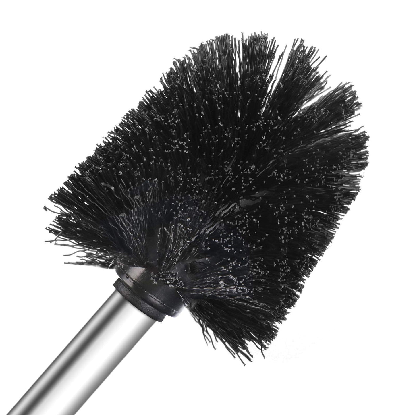 Toilet Brush, 4PCS Toilet Brushes with Stainless Steel Handle, Standing Stainless Steel Toilet Brushes for Bathroom Toilet-Ergonomic, Elegant,Durable