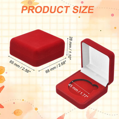 PATIKIL Velvet Challenge Coin Presentation Display Box, 45mm Coin Display Case Badge Gift Storage Protective Holder for Commemorative Medals Tokens