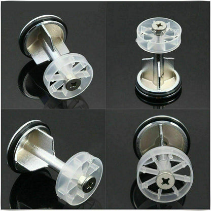 ABRUS® - Heavy Duty Chrome Plated 40mm Pop Up Basin Waste Sink Push Button Click Clack Plug Slotted Bathroom