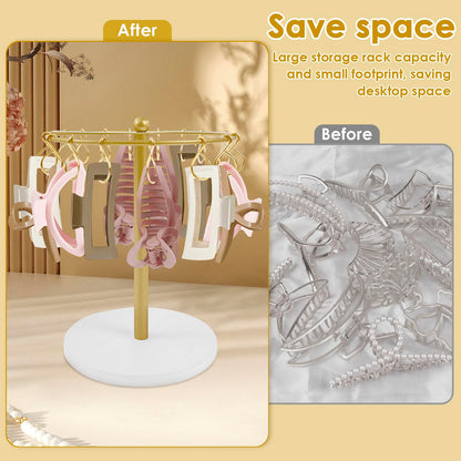 Claw Clip Holder Metal Hair Clip Organiser Space Saving Hair Accessories Display Stand Reusable Large Capacity Claw Clip Storage Rack for Living Room
