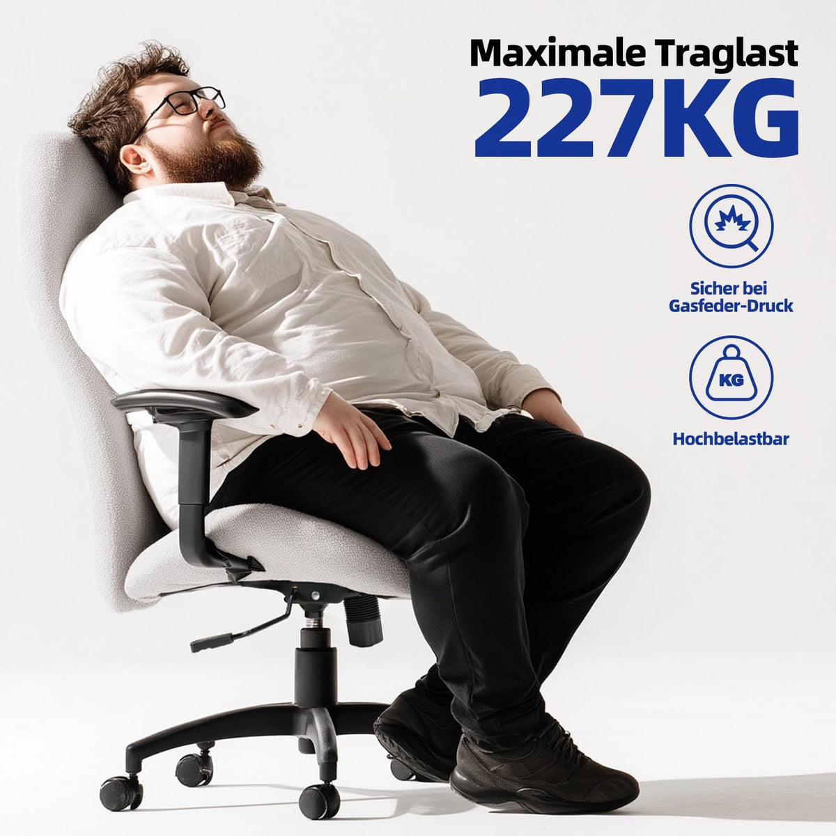Sytopia Metal Seat Mechanism for Office Chair, 227 kg Base Plate with 6 Inch x 10.2 Holes, Rocker Function & Height Adjustment
