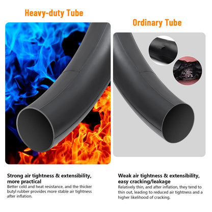 6PCS 700C Heavy Duty Bike Tubes 700x18C/32C 18/32-622 Bicycle Tubes FV60mm Presta Valve and 2 Rim Strips Compatible with 700x18C 700x20C 700x23C