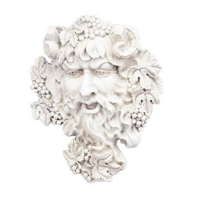 Design Toscano OS6212M Bacchus, God of Wine Greenman Wall Sculpture, Medium, 30.5 cm, Polyresin, Antique Stone