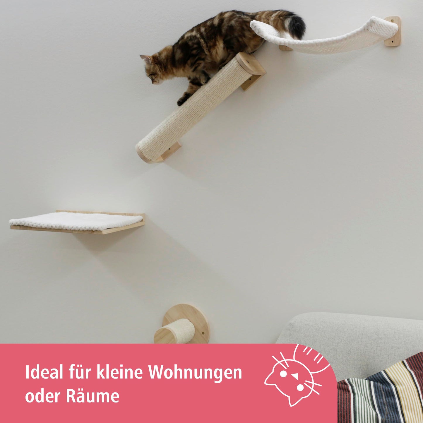 Kerbl Alps Cat Climbing Wall Step Lounger Board Column Hammock 4 Pieces