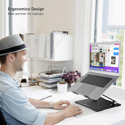 BoYata Laptop Stand, Multi-Angle Adjustable Laptop Riser with Heat-Vent
