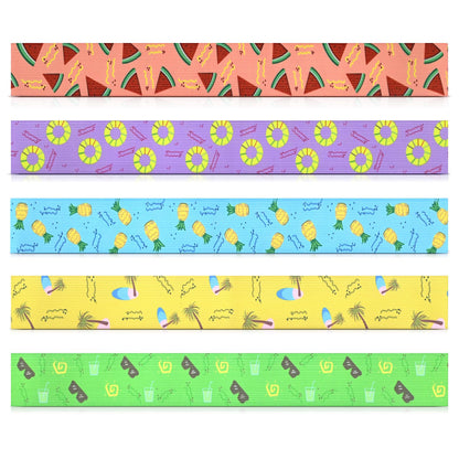 Lanstorm 5 Pcs Beach Towel Bands for Sun Loungers, Elastic Beach Towel Bands, Windproof Sunbed Towel Band