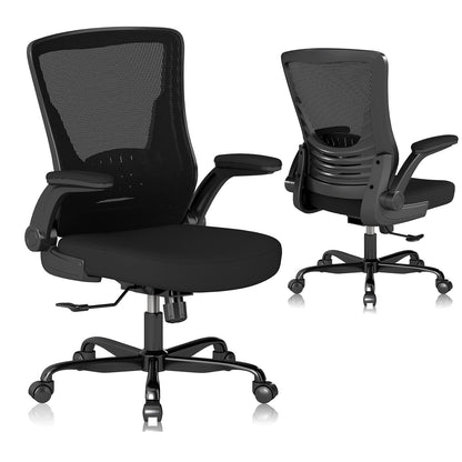 AnyGod Office Chair, Ergonomic Mesh Home Desk Chair with Flip-up Armrests