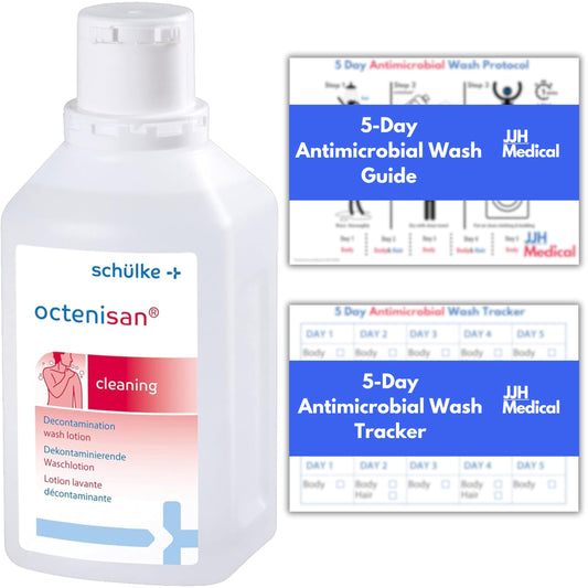 Schulke Octenisan Antimicrobial Body Wash ? Antimicrobial Body Wash for Whole-Body Cleansing, Includes JJH Medical 5-Day Protocol Guide & Tracker for