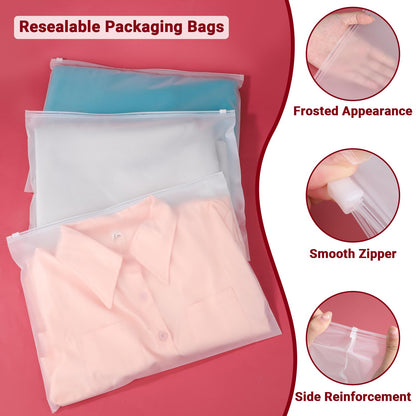 Svaldo Large Ziplock Bags for Clothes, 25Pcs 40 * 30cm Frosted Bags for Clothes, Reusable and Moth Proof, Storage Solutions for Books, Documents