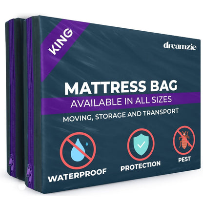 Dreamzie - King Mattress Cover for Moving - Mattress Storage Bag - x2