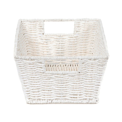 Compactor Etna Storage Basket, Hand-Woven Paper Shelf Basket with 2 Handles, Ideal Hamper for Toy Storage, Office Organisation and Bathroom Storage
