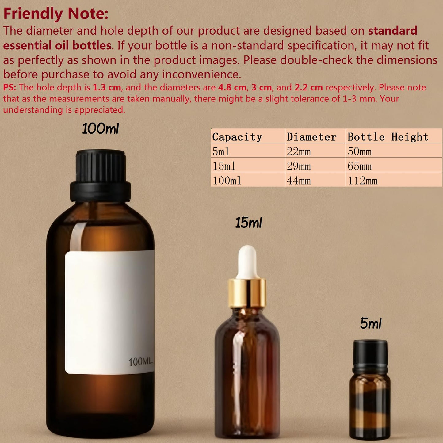 VolksRose New Zealand Pinewood Essential Oil Organiser - 19cm Rotating Display Stand with 22 Compartments for 5ml-100ml Bottles
