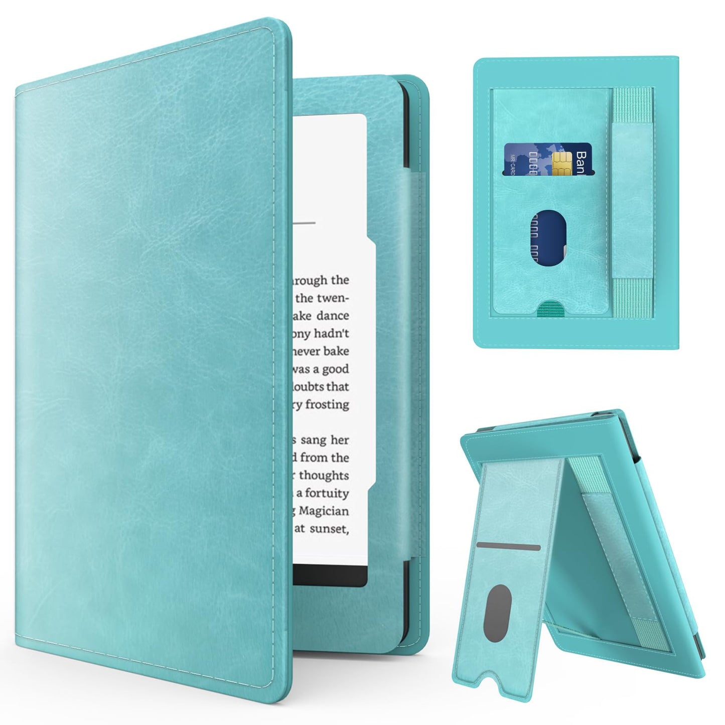 MMK Case for 6" Kindle (11th Generation-2024/2022 Release), Premium PU Leather Smart Cover & Hand Strap Card Slot, with Auto Wake/Sleep for Kindle