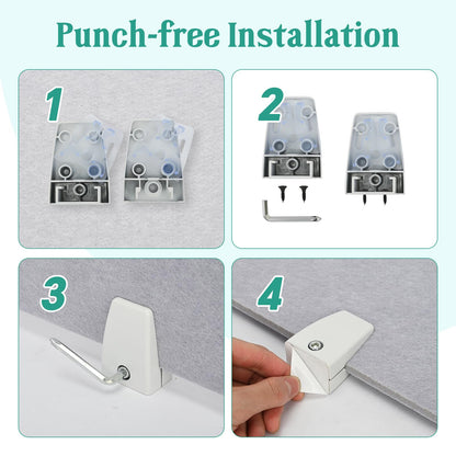 uyoyous 4 Pcs Acoustic Desk Divider Desk Partition 31.5 x 15.75 Inch Table Freestanding Up Privacy Panel Protective with Clamps Visual Distraction
