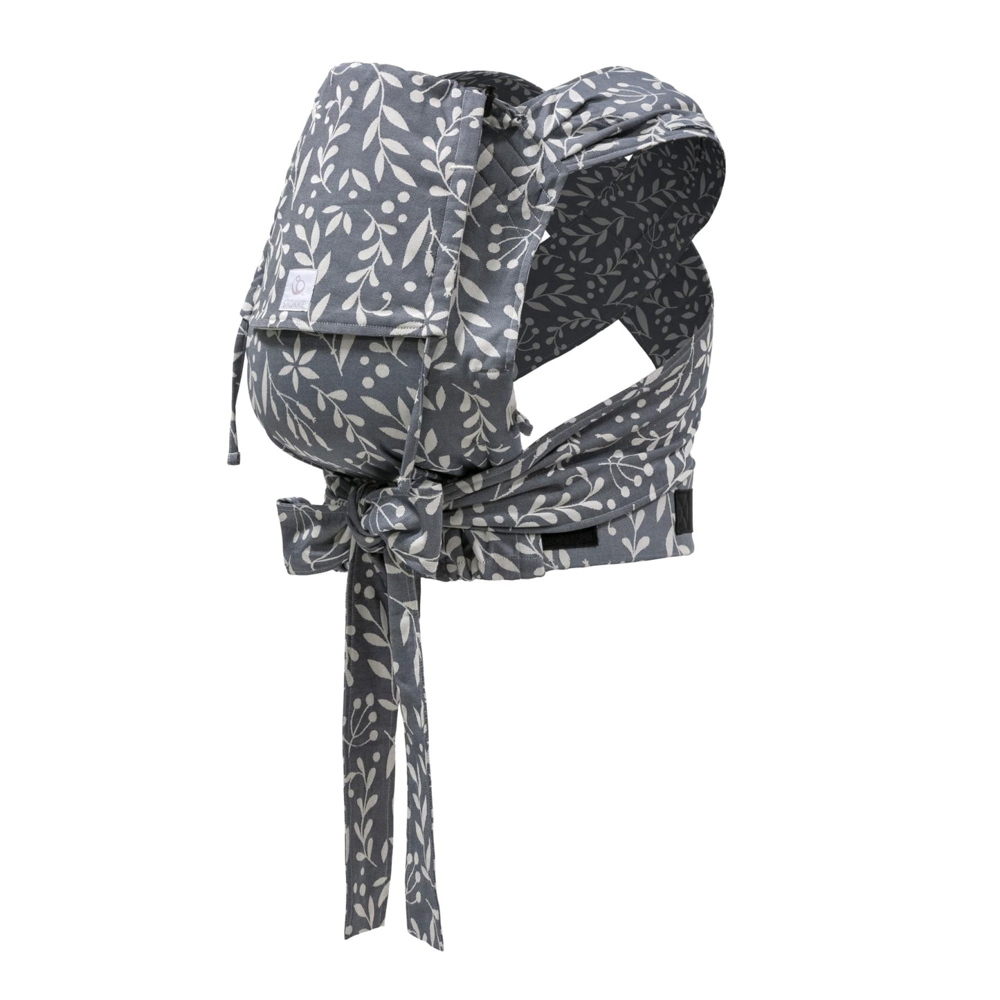 Stokke Limas Carrier, Floral Slate - 2023 Version (OCS) - Newborn Half-Buckle Baby Carrier - Three Carrying Options - Safe from Birth & Up to 15 kg