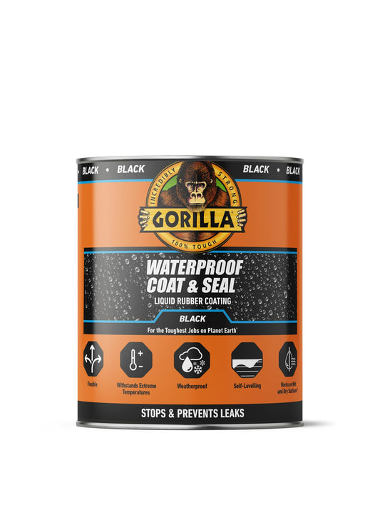 Gorilla 84756 Waterproof Coat & Seal Black 473ml