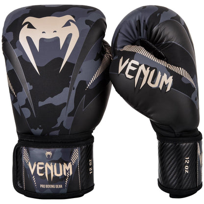 Venum, Impact Boxing Gloves, Unisex Adult, 16 Oz, Dark Camo/Sand