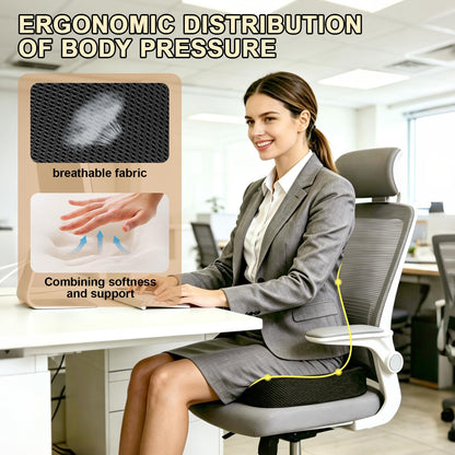 AZVFLY Memory Foam Office Chair Cushion to Reduce Tailbone Pressure