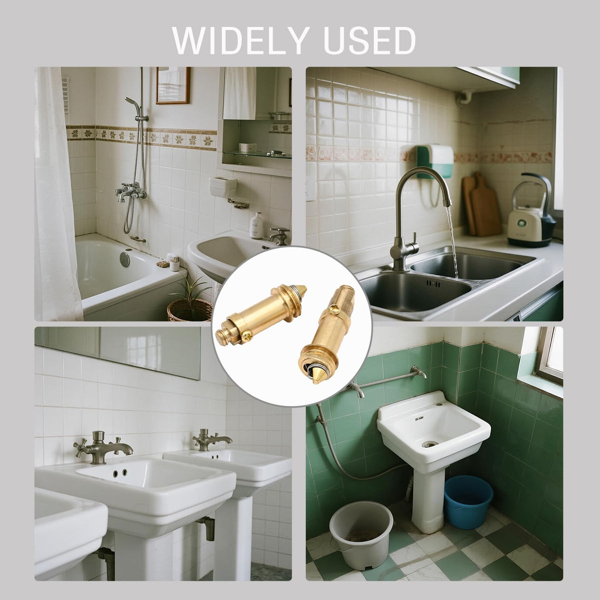 3PCS Basin Pop Up Click Clack Brass Plug Bolt, Assembly Basin Pop Up Click Clack Bath Basin Waste Bolt
