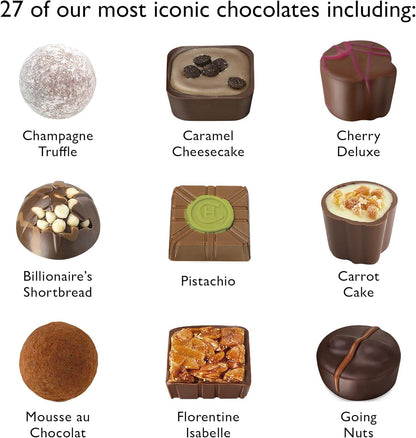 Everything Sleekster 355g - Assortment of 27 Milk, White and Dark Chocolates - Chocolate Gift Box for Birthday, Thank You, Anniversary