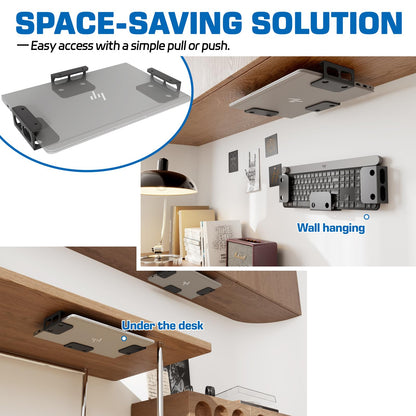 otuiaim Under Desk Holder/Wall Mount - 2mm Carbon Steel Desk Extender