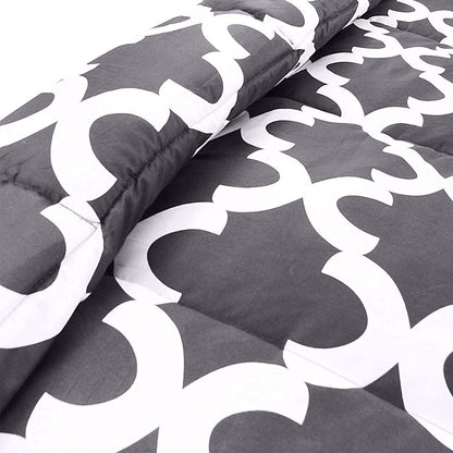 ComfyWell Double Duvet -Printed Comforter Bedspreads, Coverlets & Sets, 2 Pillowcases Warm and Anti Allergy All Season Coverless Duvet, Throws For