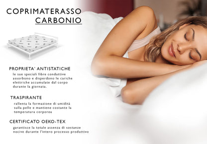 MB HOME ITALY Mattress Cover, Thermocontrol, White, Small Double 120x200 cm