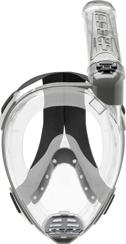 Cressi Duke Full Face Snorkel Dry Mask - Available in Standard Version or with Action Cam Holder, Adult Unisex