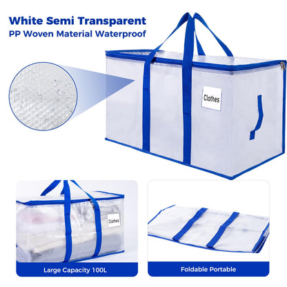 ZFWDSY Moving Bags 105 L,6-Pack Storage Bags Moving Boxes Alternatives