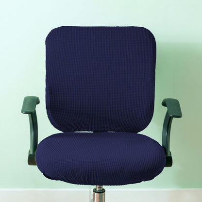 Fenteer Stretch Office Covers Seat Cover Slipcover Desk Seat Cushion Protectors for Computer, Dark Blue