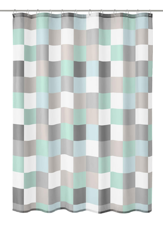 Kleine Wolke Check Shower Curtain, Textile PES, Mare, 180 x 200 cm