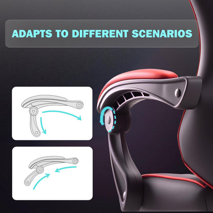 play haha Gaming Chair Ergonomic Gaming Chair with High-Density Foam & Breathable PU Leather 135-Degree Recline