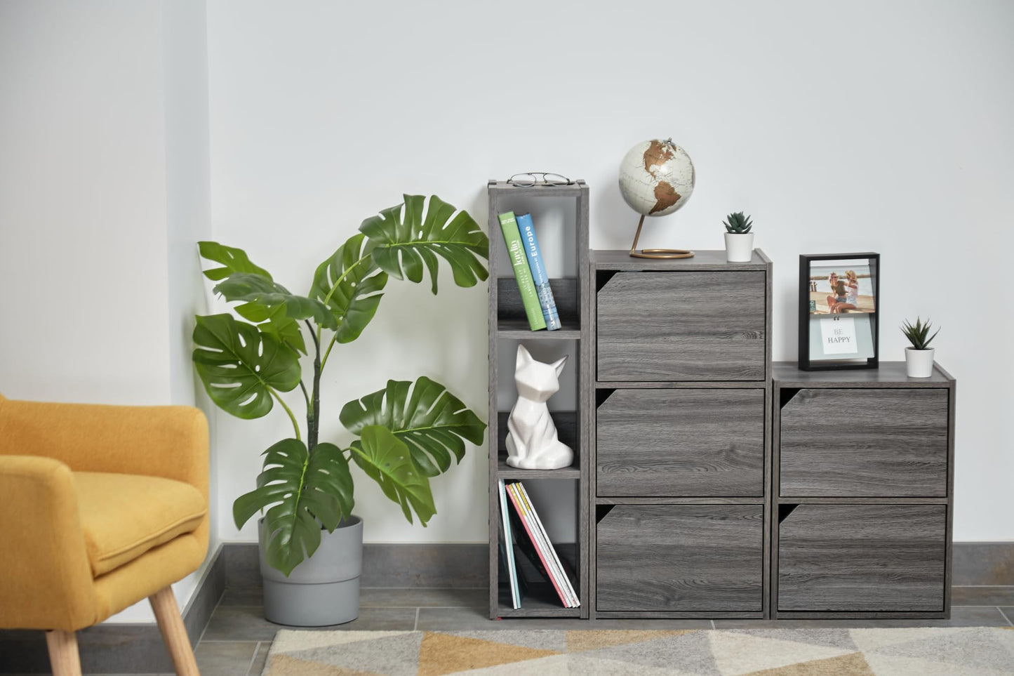 Iris Ohyama Storage cabinet, Cabinet with doors, Cabinet with shelves, Bookcase, Cabinet with 2 doors, Easy assembly,Modular, Office, Living Room