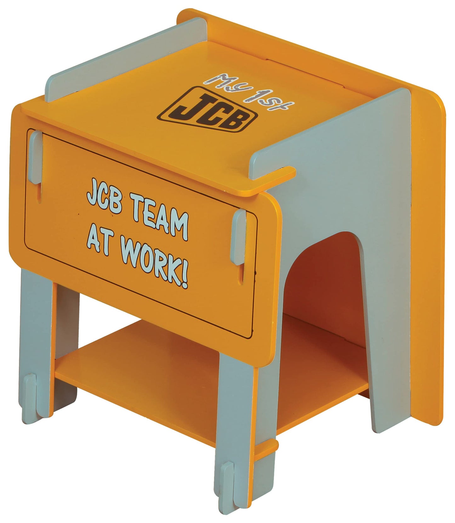 Kidsaw, JCB Bedside Table, Orange, H.36 x W.28 cm
