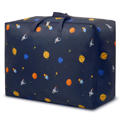 105L Large Storage Bag,Thicken Oxford Moving Bag Underbed Storage King Size with Zip Waterproof Moisture Proof for Clothes,Bedding,Pillows,Blankets