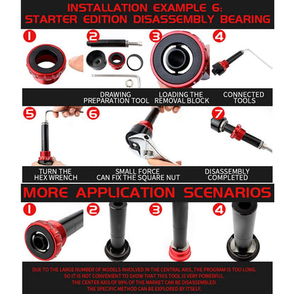 Lixada Bicycle Bearing Press Kit Bike Bottom Bracket Install and Removal Tool Kit Bike Bottom Bracket Remover for BB86/BB30/BB91/BB92/PF30