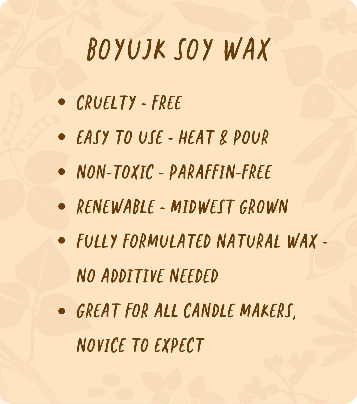 Soy Wax, BOYUJK Premium Natural Candle Wax, 100% Soy Wax for Candle Making from Organic Farm, No additives, Harmless and Pure (10KG)