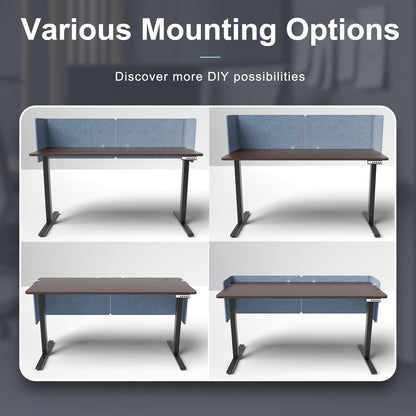 Desk Privacy Panel,2PCS,2-in-1 Soundproofing for Office,School & Home(Blue)