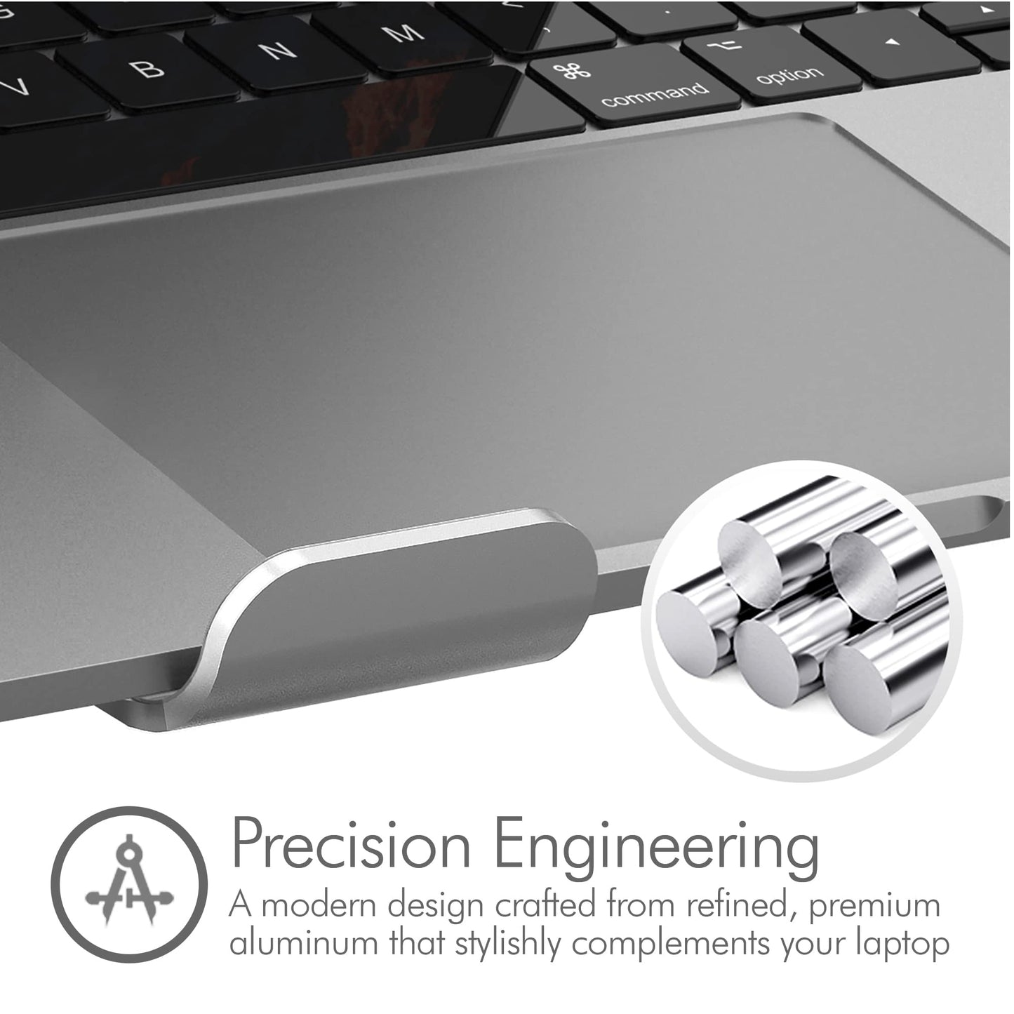 Desire2 Supreme Pro Laptop Stand - Gaming Laptop Stand Riser, Aluminum Metal Laptop Holder for Desk, Anti Scratch Silicone Grips