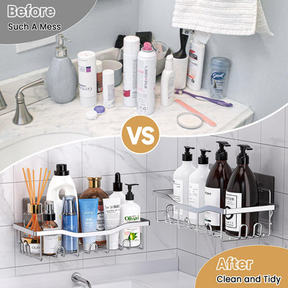 Deyhoc Rustproof Stainless Steel Shower Caddy 5 Pack - Silver