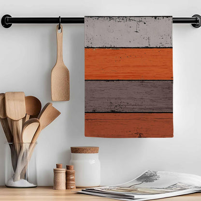 Cotton Kitchen Towels 3 Pack 18 X 28 Inch Farmhouse Rustic Barn Door Burnt Orange Grey Super Soft Tea Towels/Bar Towels/Hand Towels Absorbent