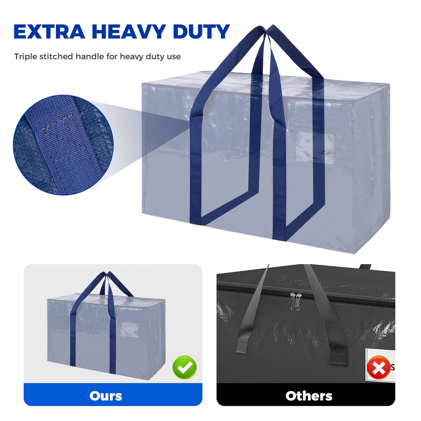 ZFWDSY Moving Bags 93 L,6-Pack Storage Bags Moving Boxes Alternatives
