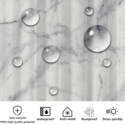FAIRYGATE Shower Curtains for Bathroom Outdoor Shower Curtain 180x180cm Heavy Duty Weighted Mould Proof Resistant Waterproof Bath Curtain with 12