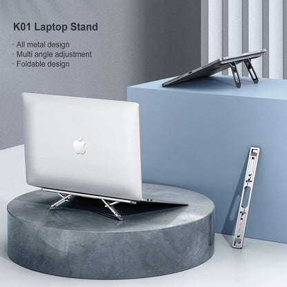 nediea Foldable Laptop Stand, Laptop Feet Riser for Desk, Laptop Cooling